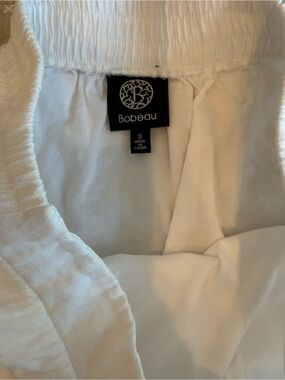 bobeau White Elastic-waist Skirt
